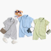 Short Sleeve Shirt Romper New Born