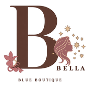 Bella Blue Boutique women-first logo with elegant woman profile