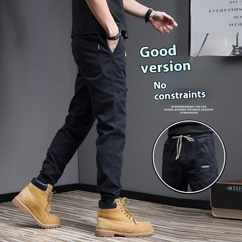 Men's Washed Stretch Casual Trousers
