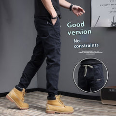 Men's Washed Stretch Casual Trousers