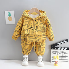 Boys Casual Long-sleeved Suit Baby Hooded Sweater