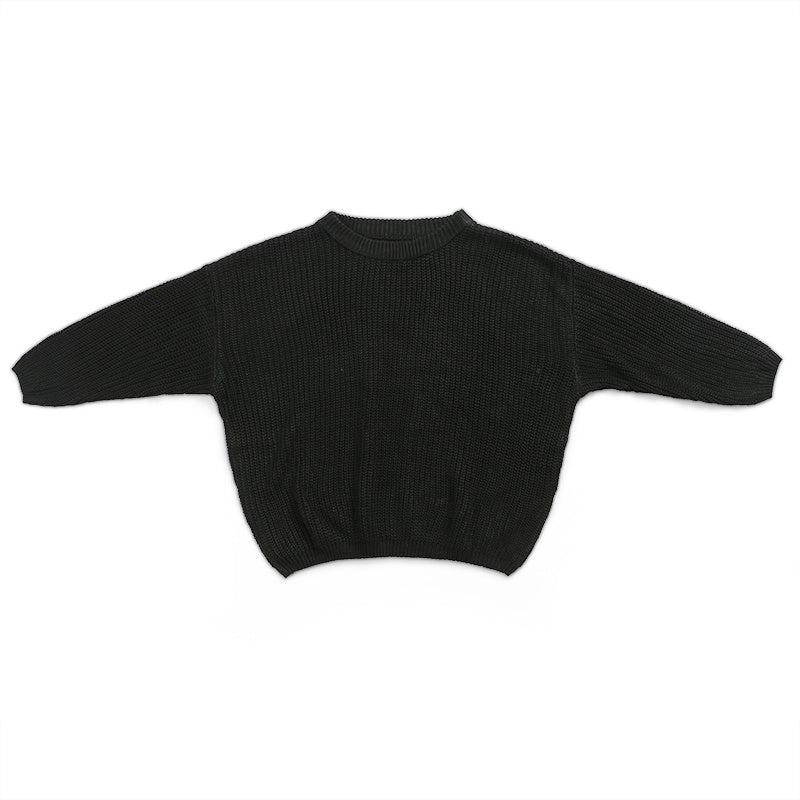 Solid Csul Sweter Sloucy Soft Wool Itted