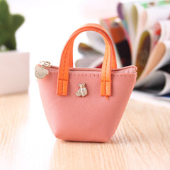 Purse Hand Leather Bag Candy Color Lovely Zero Purse