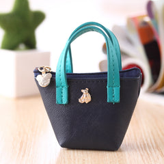 Purse Hand Leather Bag Candy Color Lovely Zero Purse