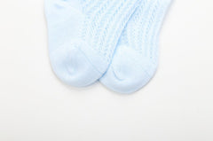 Toddler Girls Knee High Socks Tights Leg Warmer Ribbon Bow Solid Cotton Stretch