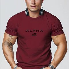 Men's Fitness T-shirt Sports Short-sleeved Top