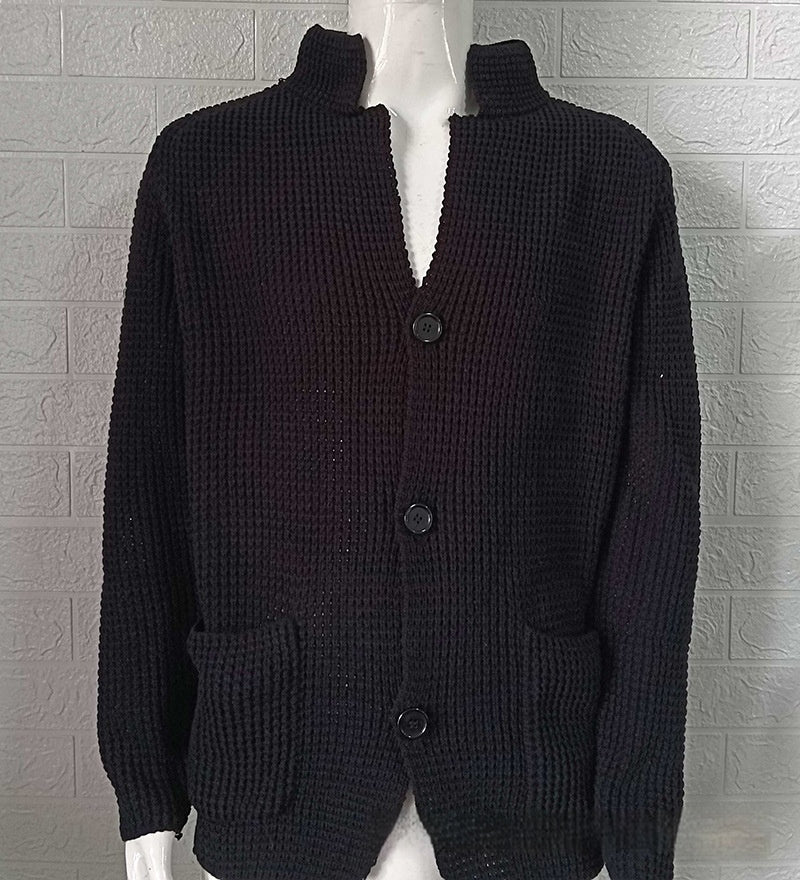 Men's Slim Stand Collar Knitted Fall Winter Coat