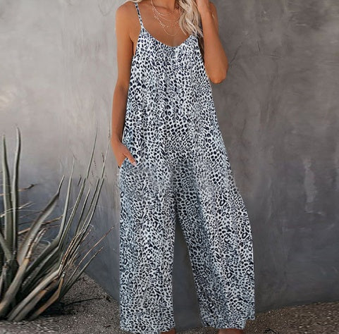 Women's Solid Color Suspender Jumpsuit Solid Color