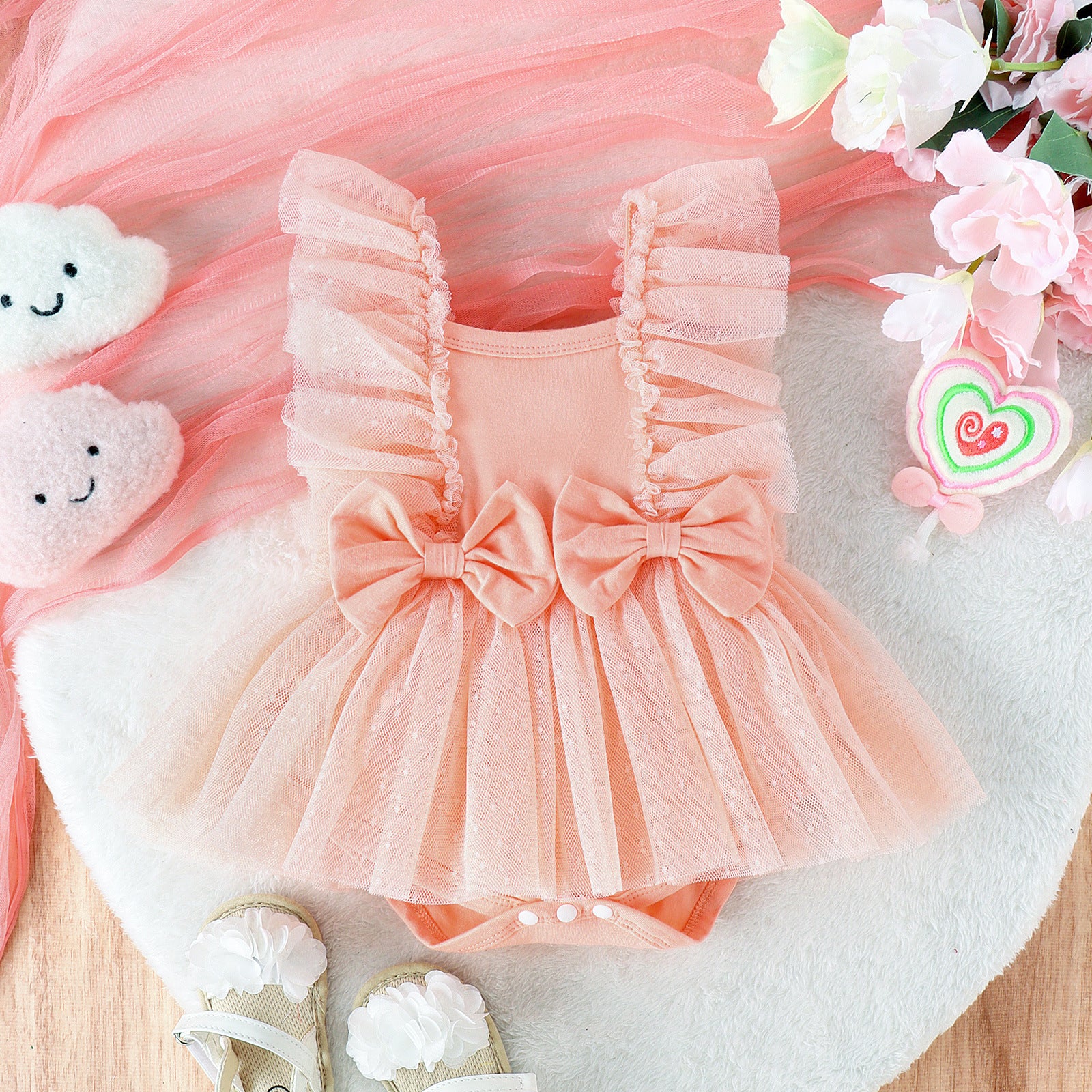 Jumpsuit Net Skirt Princess Baby Dress