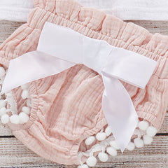 Baby sleeveless cotton linen one shoulder Ball Set