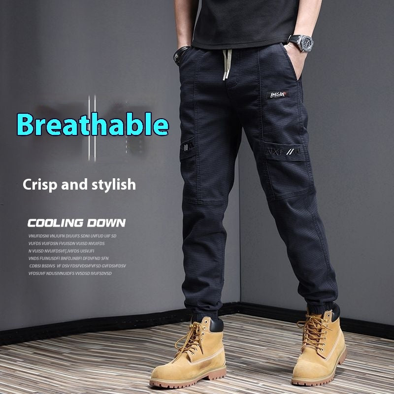 Men's Washed Stretch Casual Trousers
