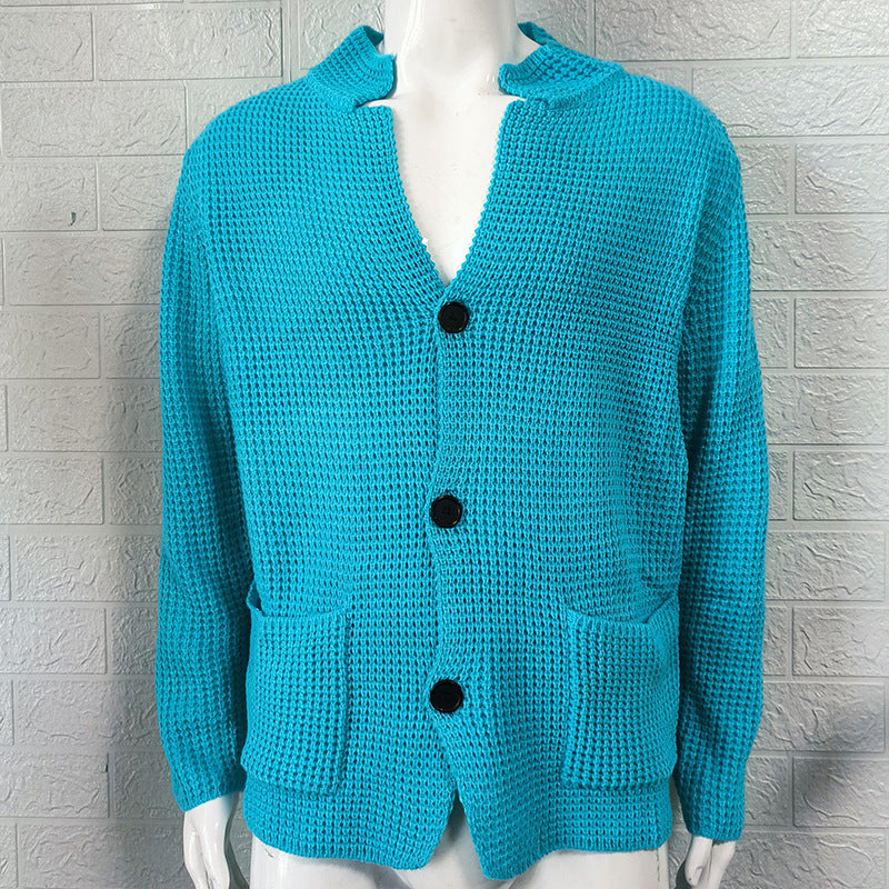 Men's Slim Stand Collar Knitted Fall Winter Coat