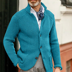 Men's Slim Stand Collar Knitted Fall Winter Coat