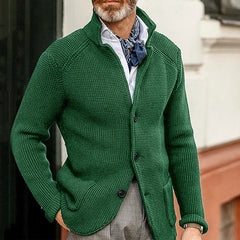 Men's Slim Stand Collar Knitted Fall Winter Coat