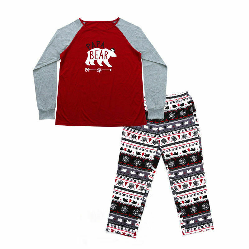 Family Red Cartoon Cartoon Cotton Suit Parent-child