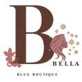 Bella Blue Boutique women-first logo with elegant woman profile