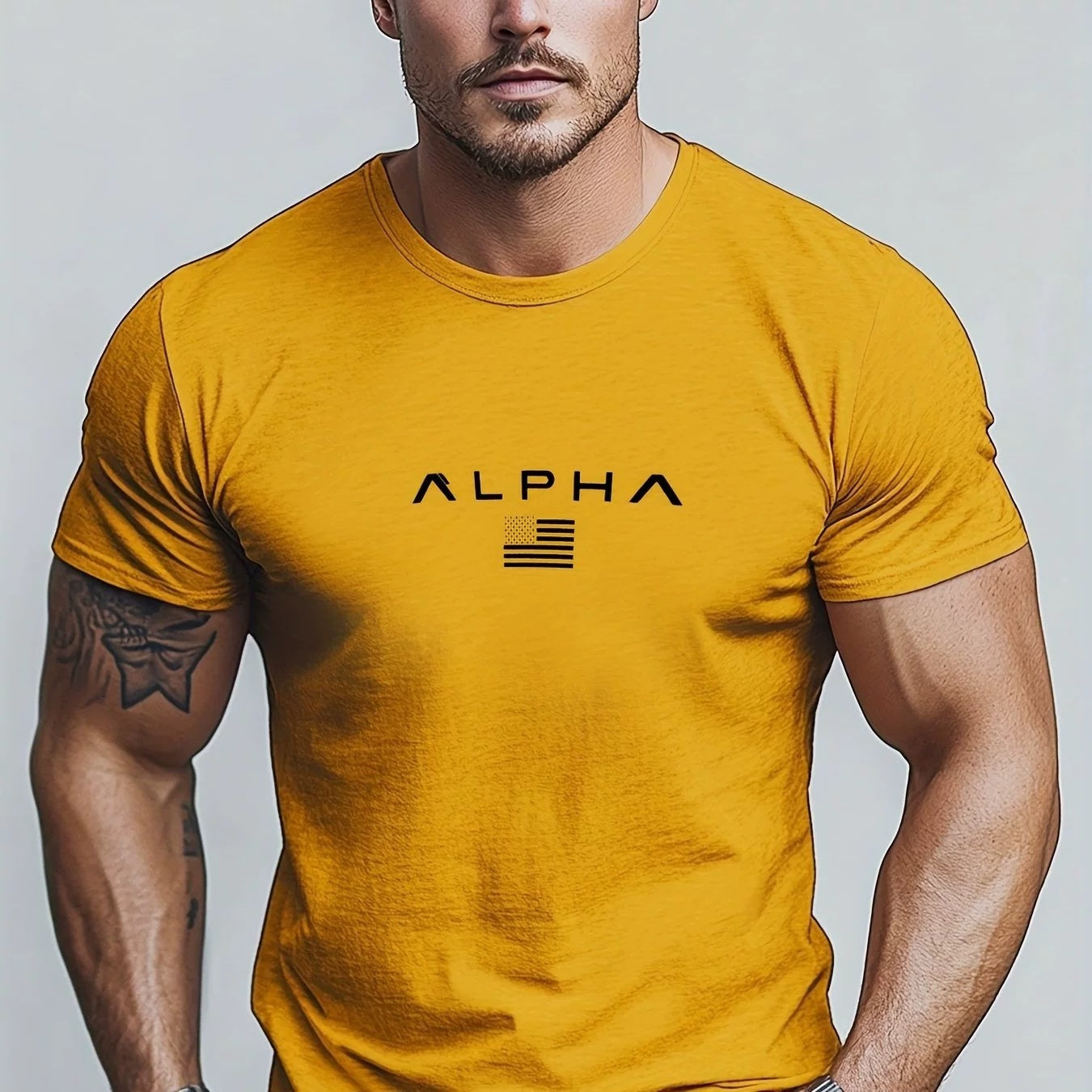 Men's Fitness T-shirt Sports Short-sleeved Top