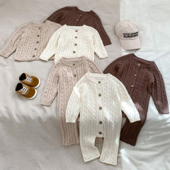 Handmade Twist Baby Jumpsuit Knitted