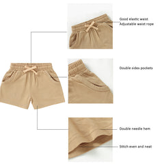 Children's Short Sleeve Baby Organic Cotton Shorts Suit