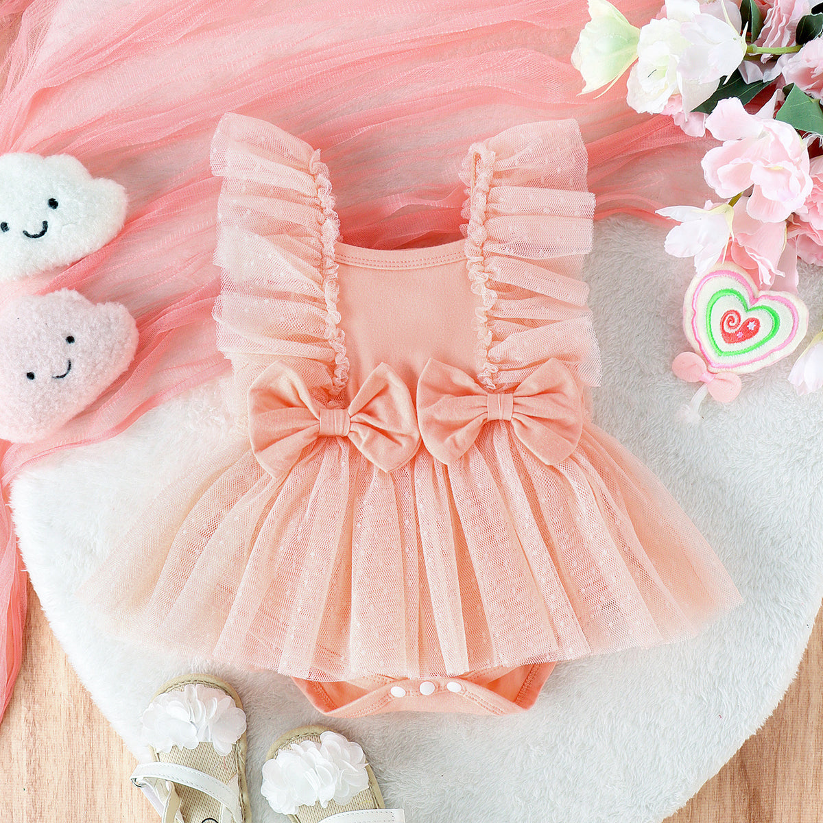 Jumpsuit Net Skirt Princess Baby Dress
